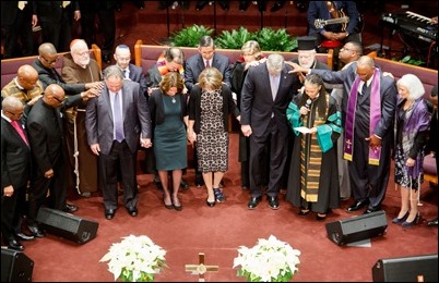 Interfaith prayer service MorningStar Baptist Church in Boston for Governor Charlie Baker and Lieutenant Governor Karen Polito on the eve of their inauguration for a second term, Jan. 2, 2019.
Pilot photo/ Jacqueline Tetrault