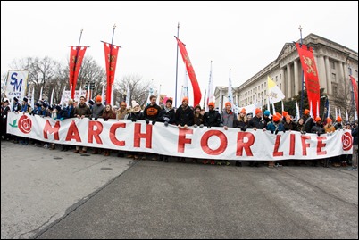 Boston pilgrims take part in the annual March for Life in Washington, D.C., Jan. 18, 2019.
Pilot photo/ Gregory L. Tracy