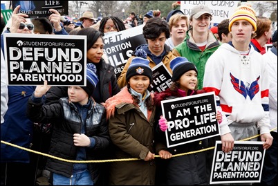 Boston pilgrims take part in the annual March for Life in Washington, D.C., Jan. 18, 2019.
Pilot photo/ Gregory L. Tracy