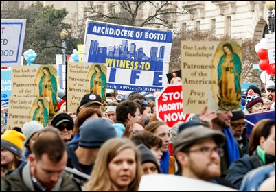 Boston pilgrims take part in the annual March for Life in Washington, D.C., Jan. 18, 2019.
Pilot photo/ Gregory L. Tracy