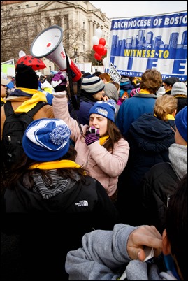 Boston pilgrims take part in the annual March for Life in Washington, D.C., Jan. 18, 2019.
Pilot photo/ Gregory L. Tracy