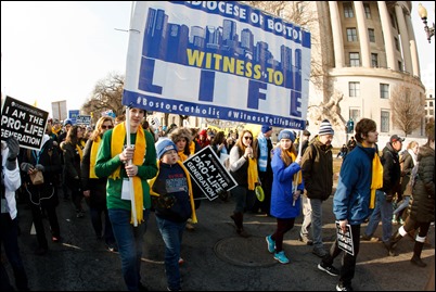 Boston pilgrims take part in the annual March for Life in Washington, D.C., Jan. 18, 2019.
Pilot photo/ Gregory L. Tracy