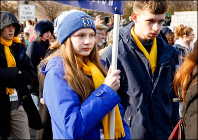 Boston pilgrims take part in the annual March for Life in Washington, D.C., Jan. 18, 2019.
Pilot photo/ Gregory L. Tracy