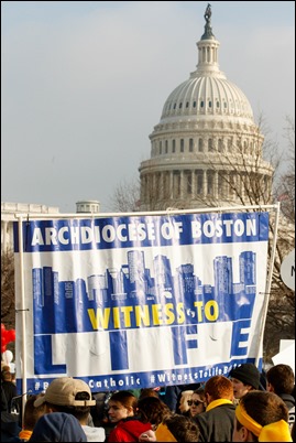 Boston pilgrims take part in the annual March for Life in Washington, D.C., Jan. 18, 2019.
Pilot photo/ Gregory L. Tracy