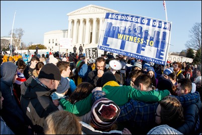 Boston pilgrims take part in the annual March for Life in Washington, D.C., Jan. 18, 2019.
Pilot photo/ Gregory L. Tracy