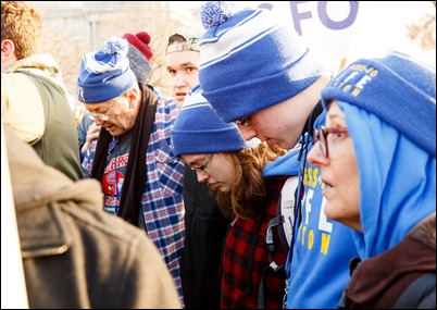 Boston pilgrims take part in the annual March for Life in Washington, D.C., Jan. 18, 2019.
Pilot photo/ Gregory L. Tracy