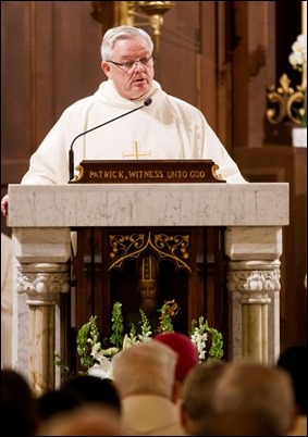 Funeral Mass of Bishop Walter Edyvean at St. Patrick Church in Natick, Feb. 8, 2019. Pilot photo/ Gregory L. Tracy