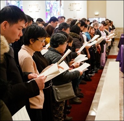 Rite of Election and Call to Continuing Conversion, March 10, 2019 at Immaculate Conception Church in Malden.
Pilot photo/ Jacqueline Tetrault 