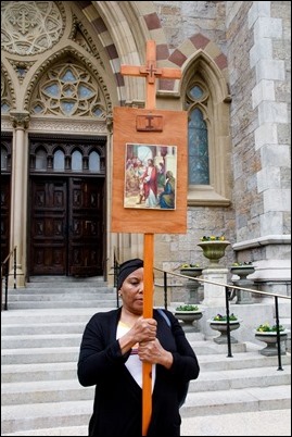 The Living Stations of the Cross followed by Veneration of the Cross is celebrated at the Cathedral of the Holy Cross Good Friday, April 19, 2019.
Pilot photo/ Jacqueline Tetrault