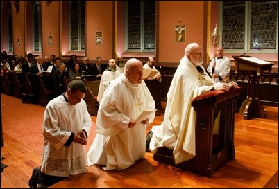 Cardinal Sean P. O’Malley celebrates the Mass of the Lord’s Supper at the Cathedral of the Holy Cross Holy Thursday, April 18, 2019.
Pilot photo/ Jacqueline Tetrault