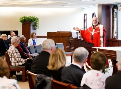 Permanent deacons celebrating 25 and 40 years of ordination  are honored at a Mass and lunch at the Pastoral Center, May 14, 2019.
Pilot photo/ Gregory L. Tracy 