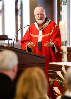 Permanent deacons celebrating 25 and 40 years of ordination  are honored at a Mass and lunch at the Pastoral Center, May 14, 2019.
Pilot photo/ Gregory L. Tracy 