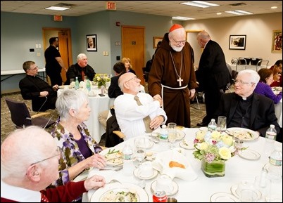 Permanent deacons celebrating 25 and 40 years of ordination  are honored at a Mass and lunch at the Pastoral Center, May 14, 2019.
Pilot photo/ Gregory L. Tracy 