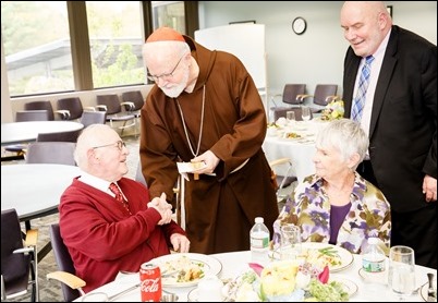 Permanent deacons celebrating 25 and 40 years of ordination  are honored at a Mass and lunch at the Pastoral Center, May 14, 2019.
Pilot photo/ Gregory L. Tracy 