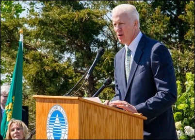 The May 25, 2019 dedication ceremony of a memorial to 850 Irish immigrants fleeing the Potato Famine who died in quarantine on Deer Island on Boston Harbor waiting to be admitted to the U.S. from 1847 to 1850. 
Pilot photo/ Jacqueline Tetrault