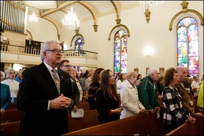 Mass at the St. John Paul II Shrine of Divine Mercy in Salem, April 29, 2019 to celebrate Divine Mercy Sunday. Mass was celebrated by Cardinal Seán P. O’Malley along with Bishop Mark O’Connell, and Bishop Wieslaw Lechowicz, an auxiliary bishop of the archdiocese of Tarnów, Poland.
Pilot photo/ Jacqueline Tetrault 