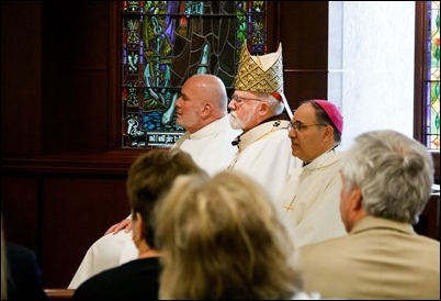 Cardinal O’Malley celebrates a farewell Mass for Superintendent of Catholic Schools Kathy Mears in the Pastoral Center Chapel May 24, 2019.
Pilot photo/ Jacqueline Tetrault 