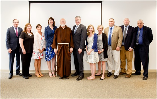 Superintendent of Catholic Schools Thomas Carroll and Cardinal O’Malley present the 2019 Excellence in Education award, June 6, 2019.
Pilot photo/ Gregory L. Tracy 