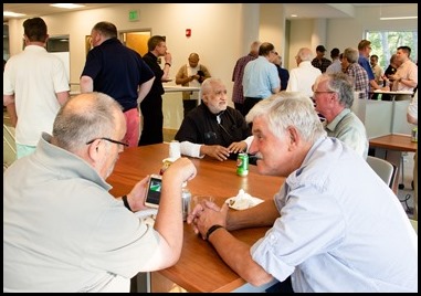 The Vianney Cookout for priests of the Archdiocese of Boston held at Pope St. John XXIII Seminary in Weston, Aug. 1, 2019.
Pilot photo/ Jacqueline Tetrault 