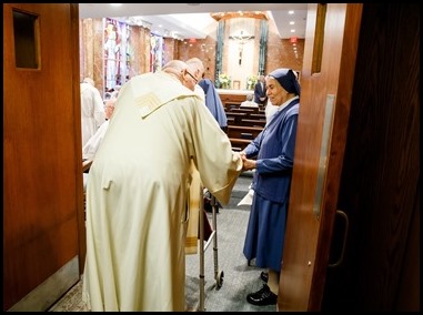 Cardinal Sean P. O'Malley celebrates the Mass for the Dedication of the Altar of the Chapel at Regina Cleri, Aug. 21, 2019.  The Mass marked the completion of a months-long renovation of the chapel.
Pilot photo/ Gregory L. Tracy 