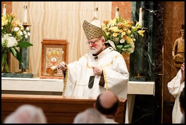 Cardinal Sean P. O'Malley celebrates the Mass for the Dedication of the Altar of the Chapel at Regina Cleri, Aug. 21, 2019.  The Mass marked the completion of a months-long renovation of the chapel.
Pilot photo/ Gregory L. Tracy 