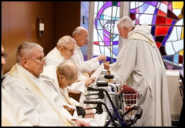 Cardinal Sean P. O'Malley celebrates the Mass for the Dedication of the Altar of the Chapel at Regina Cleri, Aug. 21, 2019.  The Mass marked the completion of a months-long renovation of the chapel.
Pilot photo/ Gregory L. Tracy 