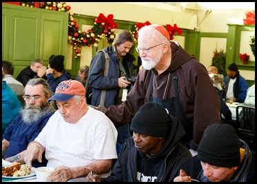 Cardinal Sean P. O’Malley serves Christmas Eve lunch at Pine Street Inn in Boston, Dec. 24, 2019.
Pilot photo/ Gregory L. Tracy