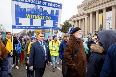 Cardinal Sean O’Malley and Boston pilgrims take part in the annual March for Life in Washington, D.C., Jan. 24, 2020.
Pilot photo/ Gregory L. Tracy