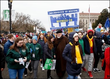 Cardinal Sean O’Malley and Boston pilgrims take part in the annual March for Life in Washington, D.C., Jan. 24, 2020.
Pilot photo/ Gregory L. Tracy