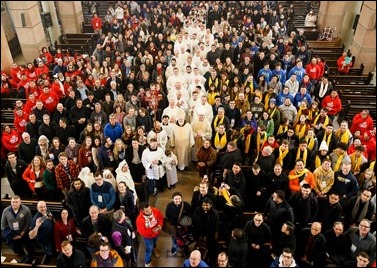 Cardinal Sean O’Malley celebrates Mass for Boston pilgrims to the March for Life at Sacred Heart Shrine in Washington, D.C., Jan. 24, 2020.
Pilot photo/ Gregory L. Tracy