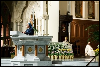 Cardinal Sean P. O’Malley celebrates the Easter Vigil at the Cathedral of the Holy Cross, April 12, 2020.
Pilot photo/ Gregory L. Tracy 