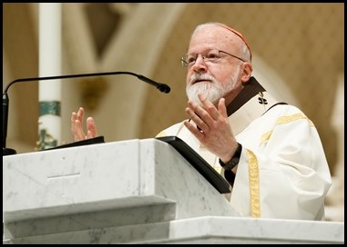 Cardinal Sean P. O’Malley celebrates the Easter Vigil at the Cathedral of the Holy Cross, April 12, 2020.
Pilot photo/ Gregory L. Tracy 