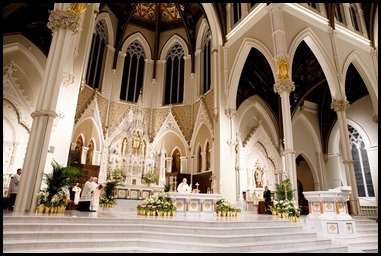 Cardinal Sean P. O’Malley celebrates the Easter Vigil at the Cathedral of the Holy Cross, April 12, 2020.
Pilot photo/ Gregory L. Tracy 