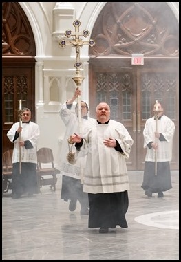 Cardinal Sean P. O’Malley celebrates the Holy Thursday Mass of the Last Supper at the Cathedral of Holy Cross, April 9, 2020.
Photo by Gregory L. Tracy, The Pilot