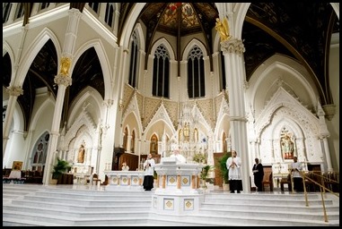 Cardinal Sean P. O’Malley celebrates the Holy Thursday Mass of the Last Supper at the Cathedral of Holy Cross, April 9, 2020.
Photo by Gregory L. Tracy, The Pilot