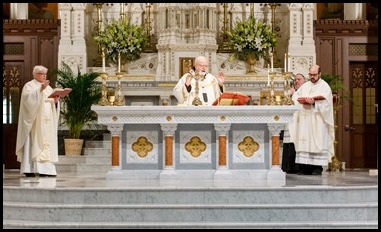 Cardinal Sean P. O’Malley celebrates the Holy Thursday Mass of the Last Supper at the Cathedral of Holy Cross, April 9, 2020.
Photo by Gregory L. Tracy, The Pilot