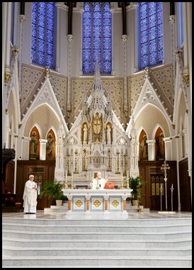 The May 17, 2020 televised Baccalaureate Mass for high school graduates in the Archdiocese of Boston celebrated by Cardinal Seán P. O’Malley at the Cathedral of the Holy Cross. Also addressing the graduates at the end of Mass was Archdiocese of Boston Superintendent of Schools Thomas Carroll.
Pilot photo/ Gregory L. Tracy 