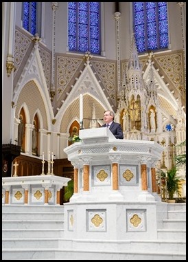 The May 17, 2020 televised Baccalaureate Mass for high school graduates in the Archdiocese of Boston celebrated by Cardinal Seán P. O’Malley at the Cathedral of the Holy Cross. Also addressing the graduates at the end of Mass was Archdiocese of Boston Superintendent of Schools Thomas Carroll.
Pilot photo/ Gregory L. Tracy 