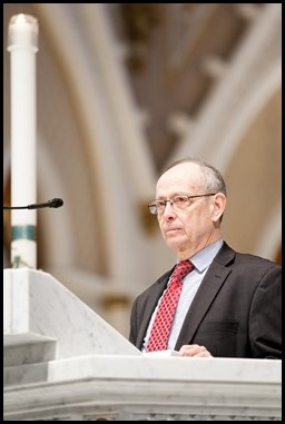 The May 17, 2020 televised Sunday Mass celebrated in honor of health care workers.  The lector for the Mass was Dr. John Barravecchio, president of the Guild of St. Luke, the oldest association of Catholic physicians and dentists in the United States.
Pilot photo/ Gregory L. Tracy 