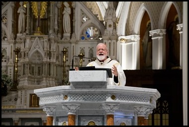 Cardinal Sean P. O’Malley celebrates Mass at the Cathedral of the Holy Cross, June 13, 2020, the Feast of Corpus Christi.  The feast marked the start of the archdiocese’s Year of the Eucharist.
Pilot photo/ Jacqueline Tetrault