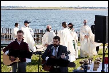 Cardinal Sean P. O’Malley celebrates a Mass for racial justice and healing at Castle Island in South Boston, June 13, 2020.
Pilot photo/ Gregory L. Tracy 