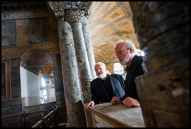 Cardinal Sean O’Malley and Greek Orthodox Metropolitan Methodios of Boston lead an ecumenical pilgrimage to Istanbul, Turkey in September 2007.
Pilot photo/ Gregory L. Tracy 