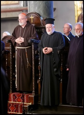 Cardinal Sean O’Malley and Greek Orthodox Metropolitan Methodios of Boston lead an ecumenical pilgrimage to Istanbul, Turkey in September 2007.
Pilot photo/ Gregory L. Tracy 