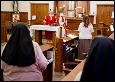 Cardinal Sean P. O’Malley celebrates a Mass to mark his 50th anniversary of priestly ordination Aug. 29, 2020 at St. Clare Monastery in Jamaica Plain.
Pilot photo/ Gregory L. Tracy