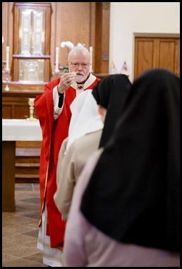 Cardinal Sean P. O’Malley celebrates a Mass to mark his 50th anniversary of priestly ordination Aug. 29, 2020 at St. Clare Monastery in Jamaica Plain.
Pilot photo/ Gregory L. Tracy