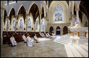 Ordination Mass of permanent deacons celebrated Oct. 3, 2020 at the Cathedral of the Holy Cross.
Pilot photo/ Gregory L. Tracy 