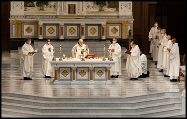 Ordination Mass of permanent deacons celebrated Oct. 3, 2020 at the Cathedral of the Holy Cross.
Pilot photo/ Gregory L. Tracy 