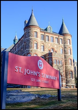 The exterior of St. John’s Seminary in Brighton, Massachusetts, Nov. 30, 2019.
Pilot photo/ Gregory L. Tracy