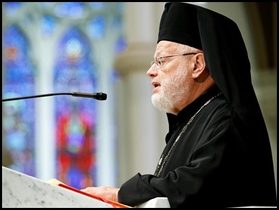 Cardinal O'Malley celebrates the annual Chrism Mass at the Cathedral of the Holy Cross, March 29, 2021. 
Pilot photo/ Gregory L. Tracy 