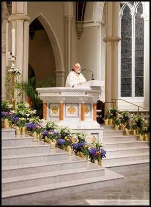 Cardinal O’Malley celebrates the Easter Vigil at the Cathedral of the Holy Cross April 3, 2021.
Pilot photo/ Jacqueline Tetrault 